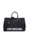 LOVE MOSCHINO DUFFLE BAG WITH PRINT
