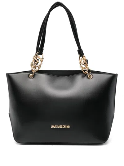 LOVE MOSCHINO SHOPPING BAG WITH GOLD LOGO DETAILS LOVE MOSCHINO