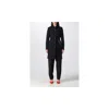 Love Moschino Elegant Black Wool Coat With Silver Chain Detail