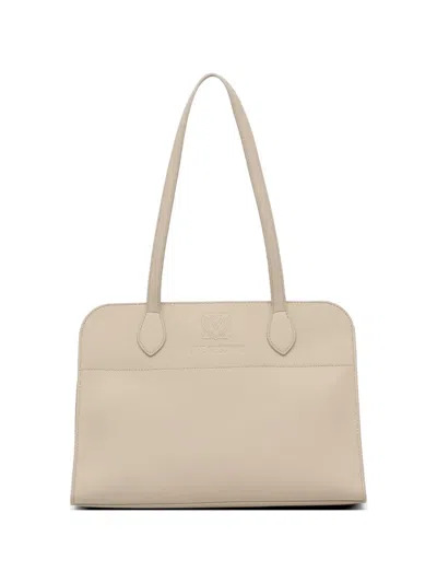 Love Moschino Embossed Tote Bag In Neutral
