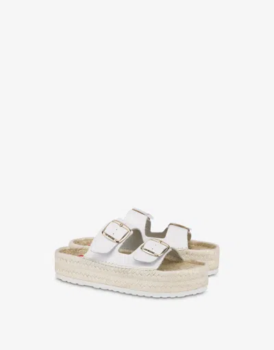 Love Moschino Espadrille Sandals With Double Strap In White