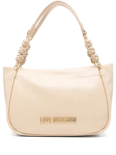 Love Moschino Faux-leather Shoulder Bag In Neutrals