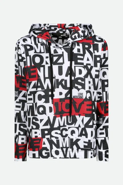 Love Moschino Felpa Con Cappuccio Multicolore