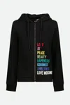 Love Moschino Felpa Con Cappuccio Nera
