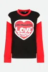 Love Moschino Felpa Nera E Rossa
