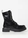 Love Moschino Flat Ankle Boots  Woman Color Black In Schwarz