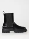 Love Moschino Woman Ankle Boots Black Size 6 Leather In Schwarz