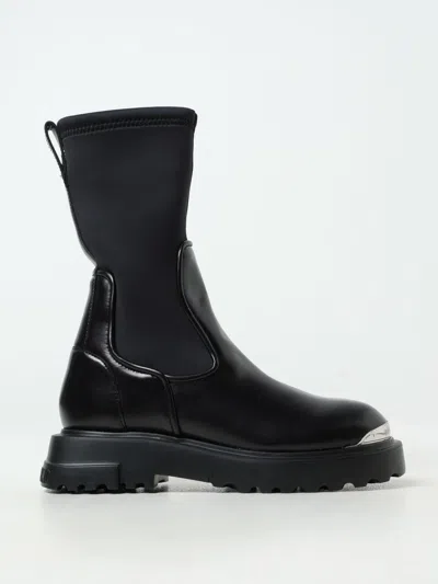 Love Moschino Flat Ankle Boots  Woman Color Black In Schwarz
