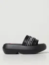 Love Moschino 75mm Platform Leather Slides In Multicolor
