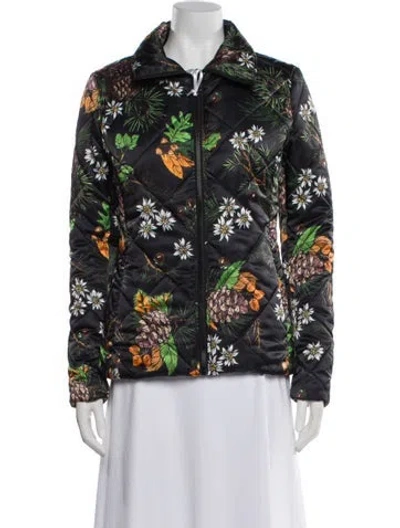 Pre-owned Love Moschino Floral Print Evening Jacket In Black