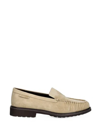 Love Moschino Gathered Slip-on Loafers In Brown