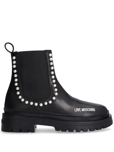 Love Moschino Ghete Boots In Black