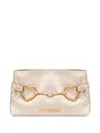 Love Moschino Gold Faux Leather Shoulder Bag With Chain Strap In Gold