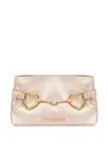 Love Moschino Gold Faux Leather Shoulder Bag With Chain Strap In Gold