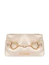 Love Moschino Gold Faux Leather Shoulder Bag With Chain Strap In Gold