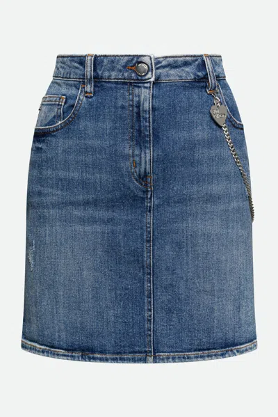 Love Moschino Gonna Denim Blu