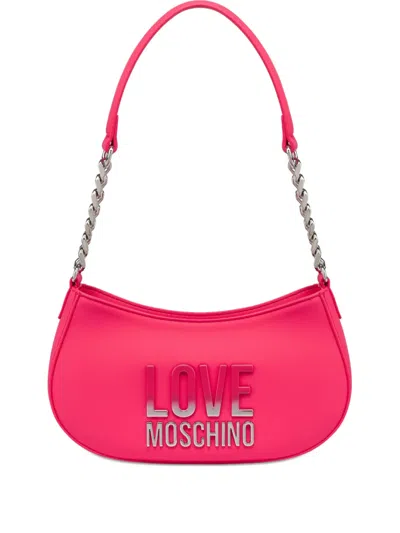 Love Moschino Gradient-logo Plaque Shoulder Bag In Pink