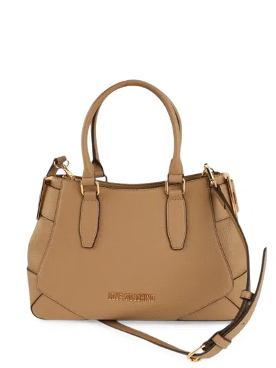 Love Moschino Grained Buckle-detail Tote Bag In Pink