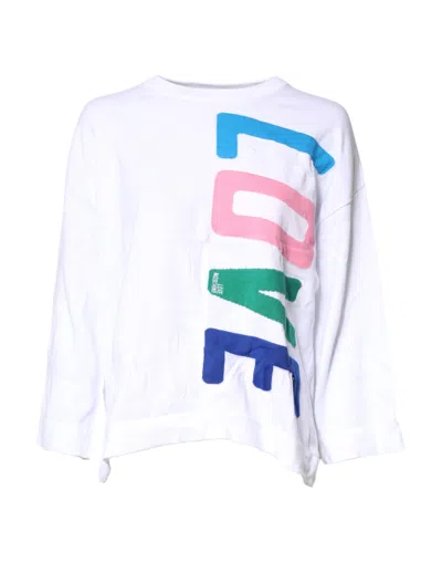 Love Moschino Graphic Print Cotton Long Sleeves Women's T-shirt