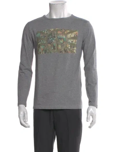 Pre-owned Love Moschino Graphic Print Crew Neck T-shirt In Blue