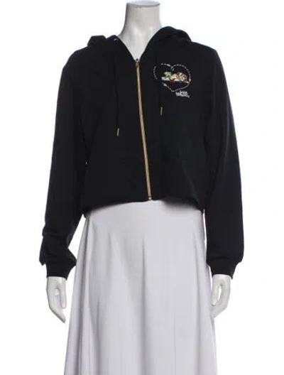 Pre-owned Love Moschino Graphic Print Jacket In Black