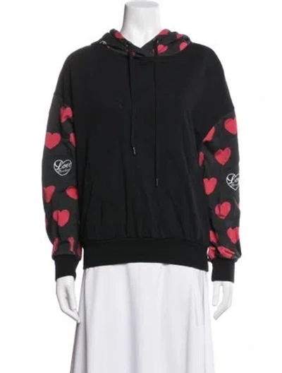 Pre-owned Love Moschino Graphic Print Jacket In Black