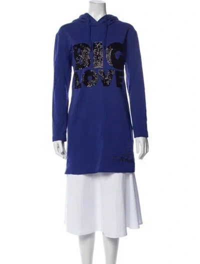 Pre-owned Love Moschino Graphic Print Jacket In Blue