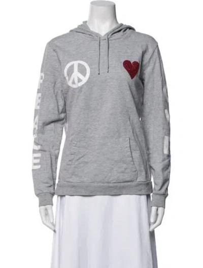 Pre-owned Love Moschino Graphic Print Jacket In Grey
