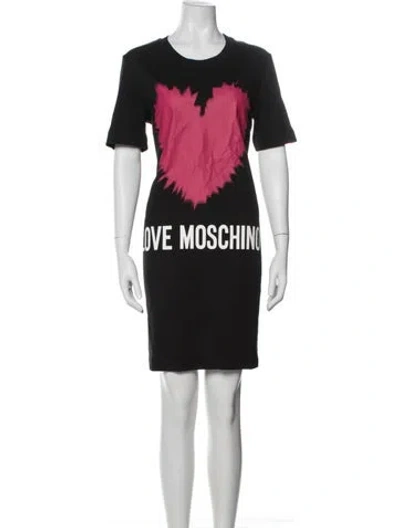 Pre-owned Love Moschino Graphic Print Knee-length Dress W/ Tags In Multi