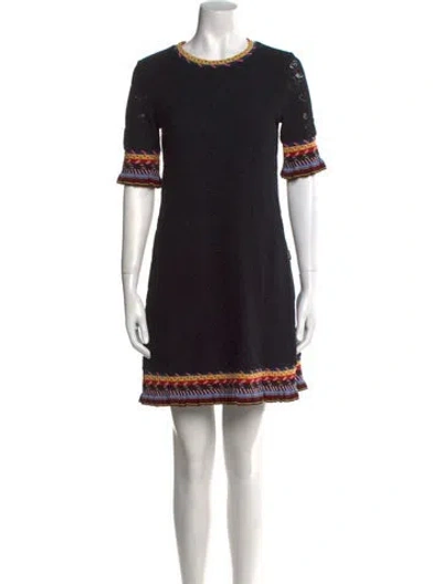 Pre-owned Love Moschino Graphic Print Mini Dress In Black