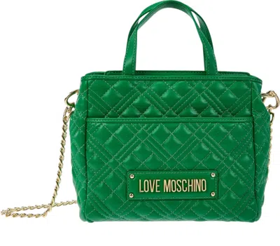 Love Moschino Green Logo Mini Satchel