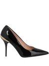 Love Moschino Patent Leather Stiletto Pumps In Black