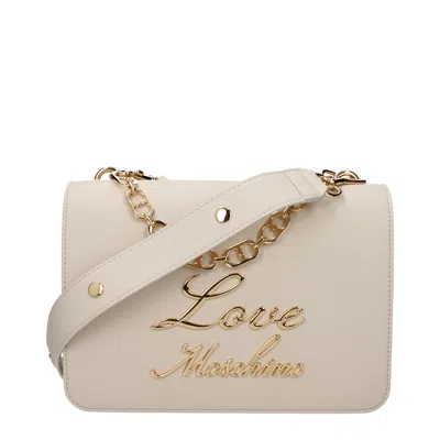 Love Moschino Hand Bags Women Polyurethane Beige/ivory