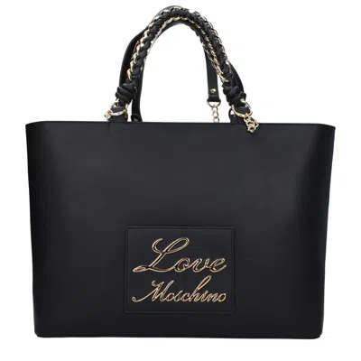 Love Moschino Hand Bags Women Polyurethane Black In Nero