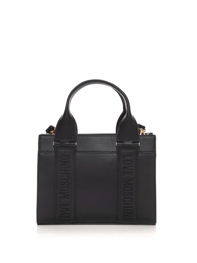 Love Moschino Billboard Handbag In Black