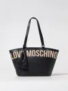 Love Moschino Logo-embroidered Shoulder Bag In Black