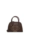 Love Moschino Handbag With Logo In Brown