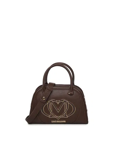 Love Moschino Handbag With Logo In Brown