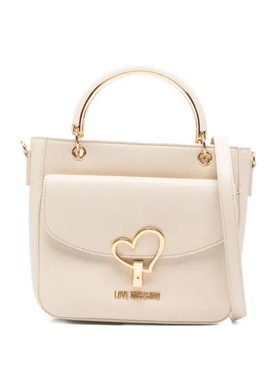 Love Moschino Heart-appliqué Mini Bag In Neutral