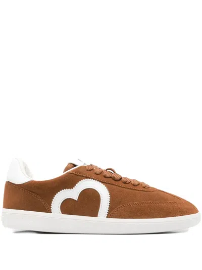 Love Moschino Sneakers Mit Herzapplikation In Brown