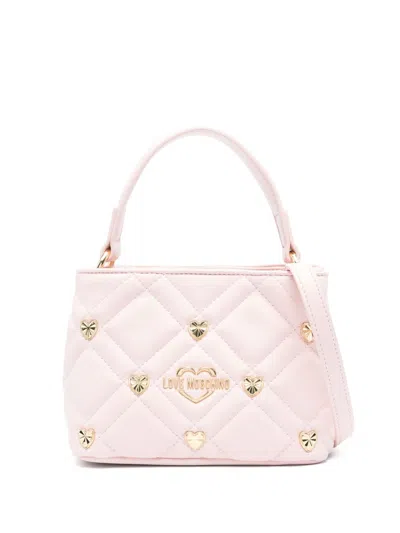 Love Moschino Heart-appliqué Tote Bag In 粉色