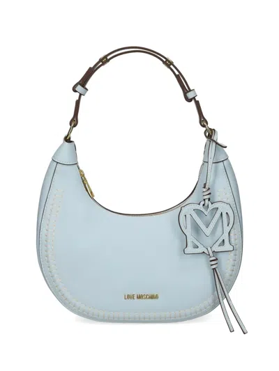 Love Moschino Heart-charm Shoulder Bag In Gray