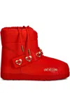 Love Moschino Heart-detail Boots In Red