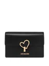 Love Moschino Heart-detail Chain-strap Cross Body Bag In Black