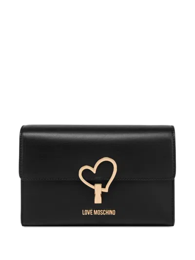 Love Moschino Heart-detail Chain-strap Cross Body Bag In Black
