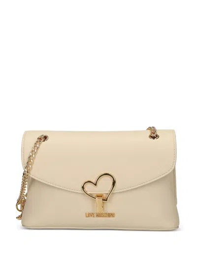Love Moschino Heart-detail Shoulder Bag In Neutral