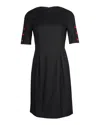 Love Moschino Heart Mini Dress In Black Cotton In Black