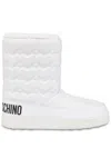 Love Moschino Heart-motif Quilted Boots In White