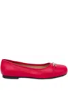 Love Moschino Ballerinas Mit Herz-schild In Red