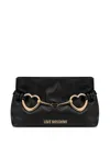 Love Moschino Heart-plaque Cross Body Bag In Black